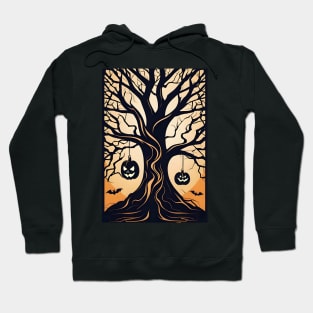 Jack o lantern spooky Halloween tree Hoodie